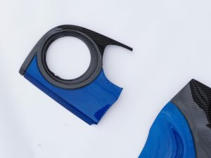 FIAT 500 Custom Dashboard - Carbon Fiber - Blue Candy